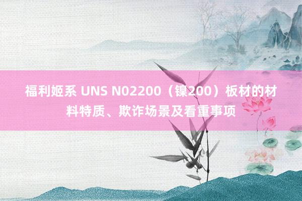 福利姬系 UNS N02200（镍200）板材的材料特质、欺诈场景及看重事项