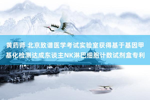 黄药师 北京致谱医学考试实验室获得基于基因甲基化检测达成东谈主NK淋巴细胞计数试剂盒专利