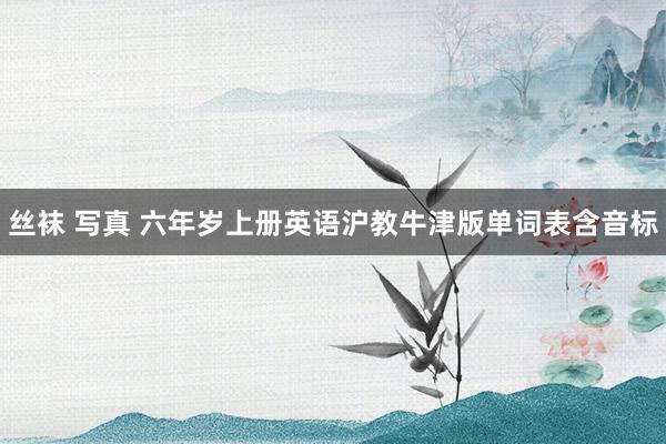 丝袜 写真 六年岁上册英语沪教牛津版单词表含音标